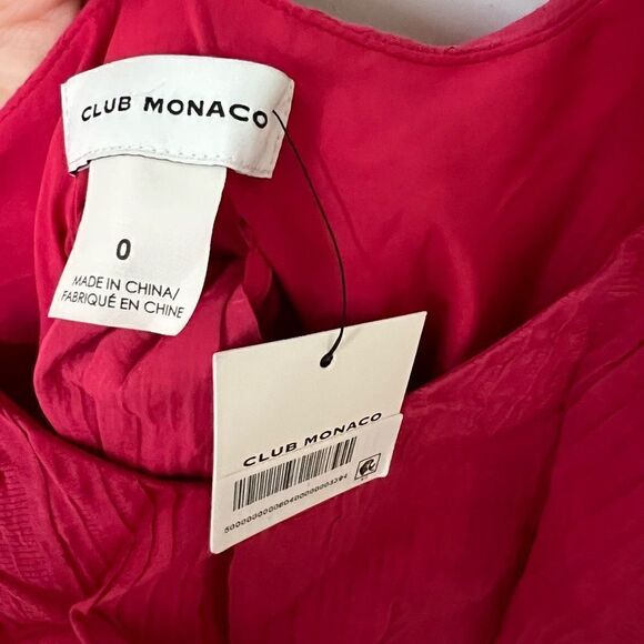 NWT Club Monaco Tiered Maxi Dress w Belt Sleeveless Scoop Neck Sun Dress Pink 0 - Picture 5 of 13